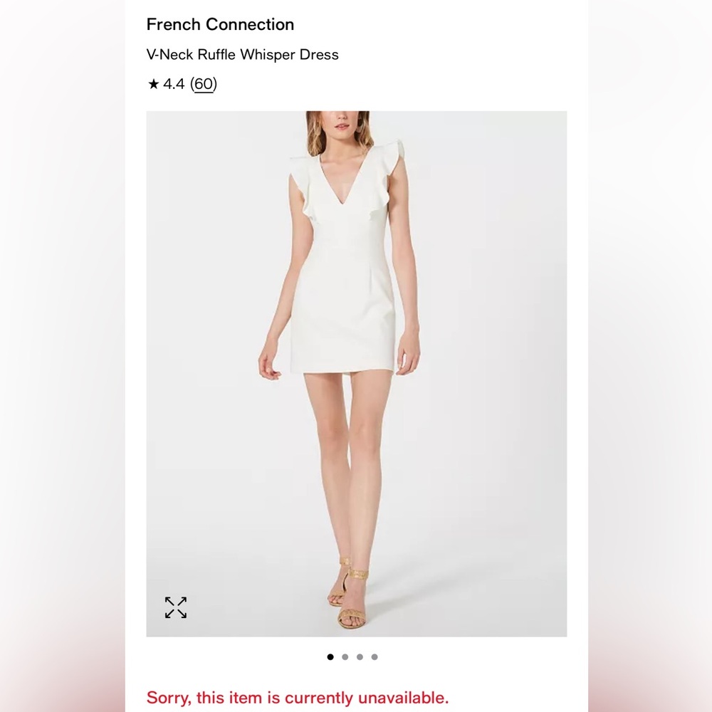 French Connection V-Neck Ruffle Whisper Dress - Picture 3 of 3